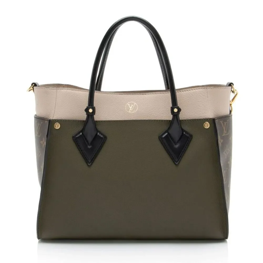 Louis Vuitton Calfskin Monogram Canvas On My Side MM Tote - Picture 3 of 14